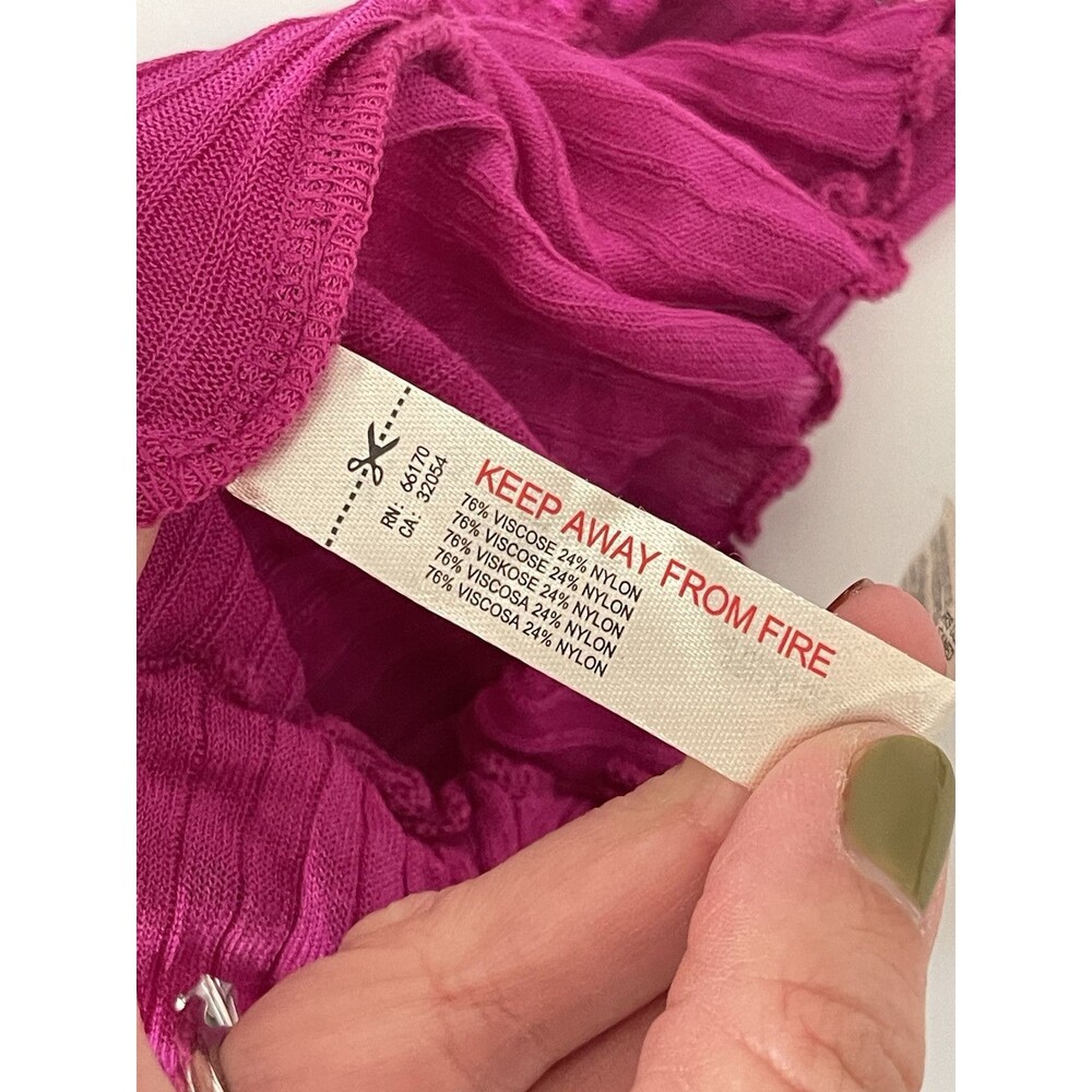 Intimately Free People OB1934629 Women's Sz XS Fuschia Sheer Luck Nightee $88 - Picture 7 of 10